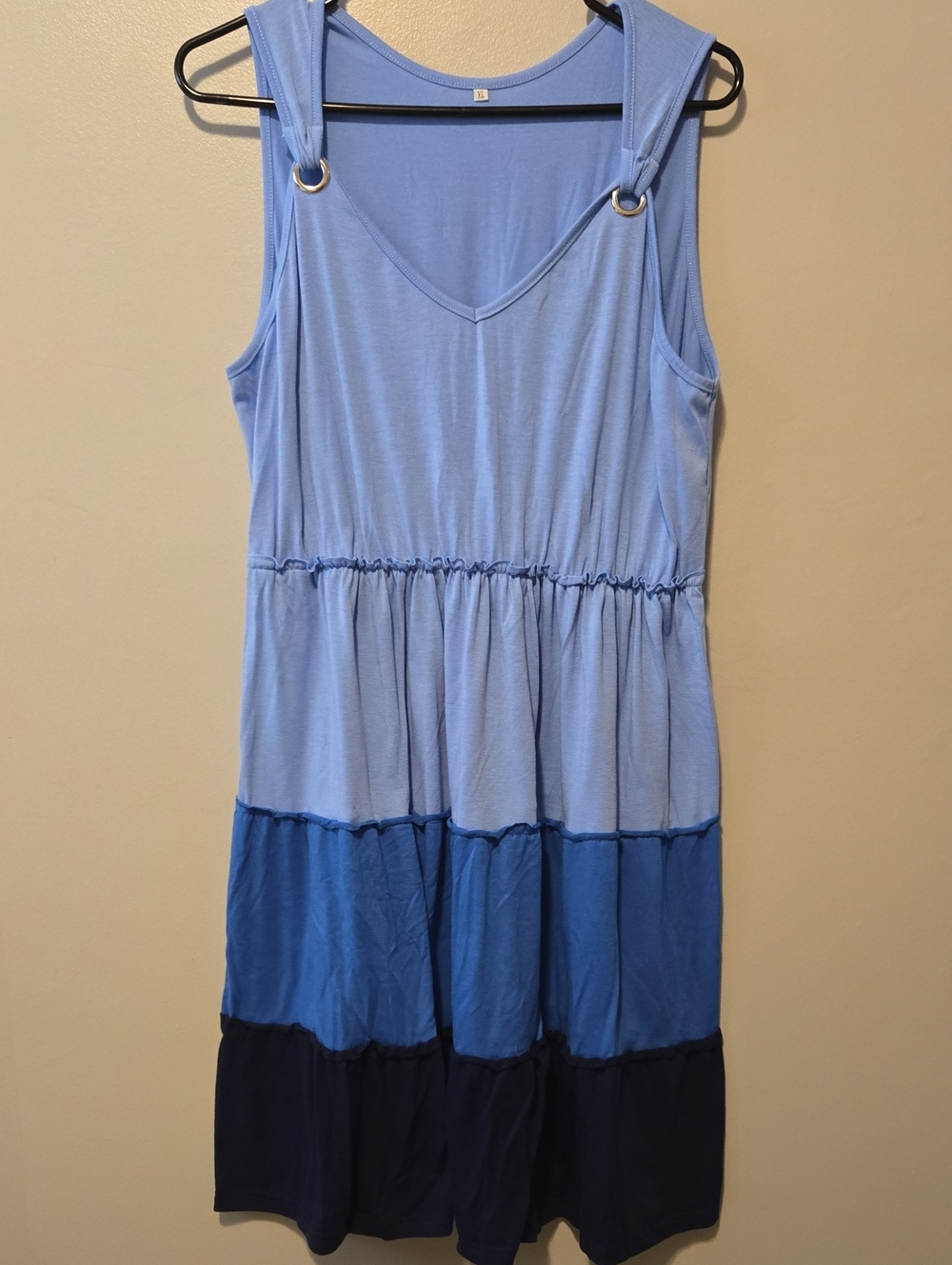 Women's Blue Empire Waist Dress Cover Up Size XL